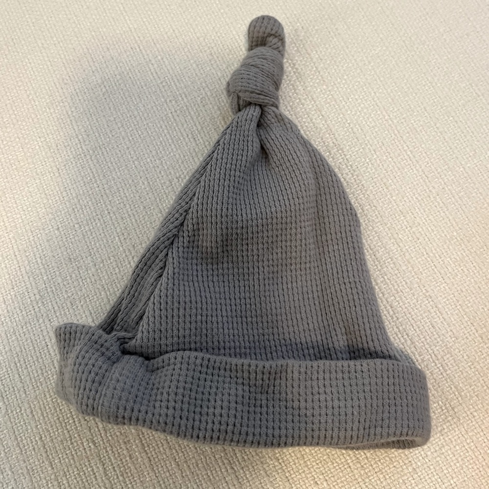 Baby grey waffle hat